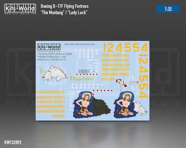 Boeing B17F Flying Fortress (41-24554 'The Mustang/Lady Luck' 403BS)  kw132092