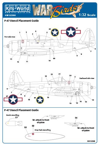 P47 Thunderbolt Stencils  kw132098