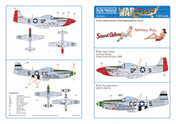 North American P51D Mustang 'Little Friends' of the Mighty Eighth AF Vol 2 kw132127