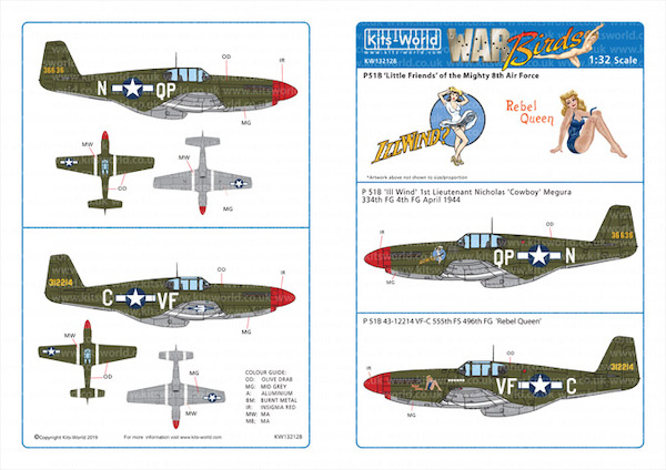 North American P51B Mustang 'Little Friends' of the Mighty Eighth AF Vol 2 kw132128