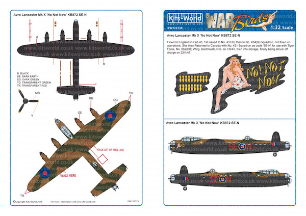 Avro Lancaster B MkX (KB872 SE-N "No Not Now")  kw132139