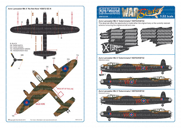 Avro Lancaster B MkX  (KB753/KB732 VR-X "Exterminator")  kw132142