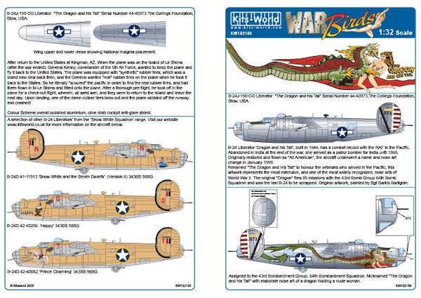 Consolidated B24J Liberator (Dragon and his tail) (3 sheets) kw132150