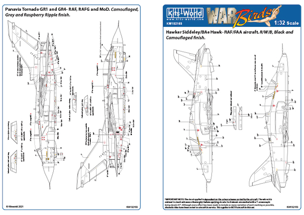 RAF Maintenance Markings 3 sheet set  kw132153