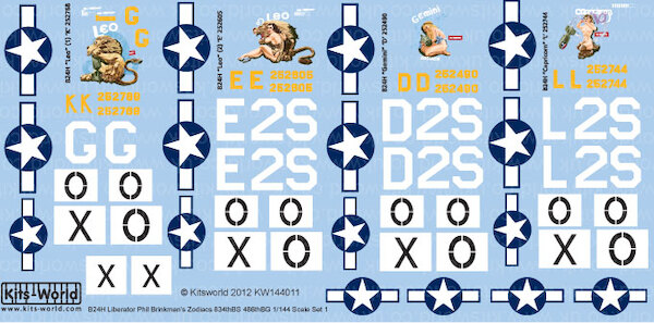 B24 Liberators of the 486th BG - Phil Brinkmans Zodiac's  kw144011