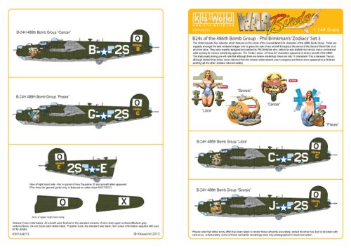B24 Liberators of the 486th BG - Phil Brinkmans Zodiac's kw144013