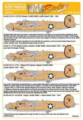 Consolidated B24D Liberator (Sneezy, Bashful, Sleepy, Happy)  kw144031