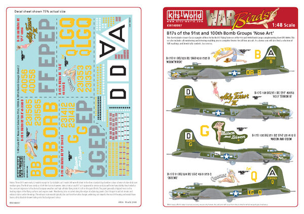 B17G Flying Fortress "91st and 100th BG Nose Art" kw148007