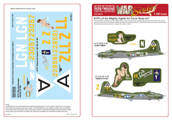 B17F Flying Fortress of the Mighty Eight Air Force Nose art kw148010