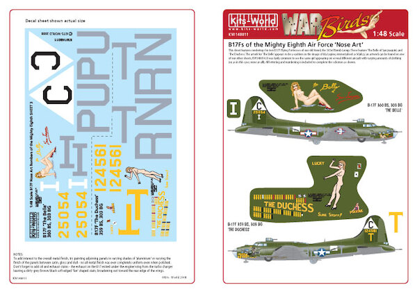 B17F Flying Fortress of the Mighty Eight Air Force Nose art  kw148011