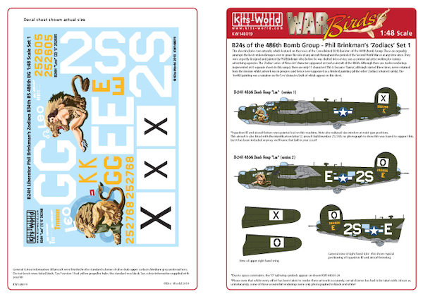 B24's of the 486th BG - Phil Brinkman's 'Zodiacs' set 1 kw148019