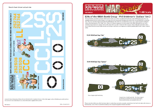 B24's of the 486th BG - Phil Brinkman's 'Zodiacs' set 12 kw148020