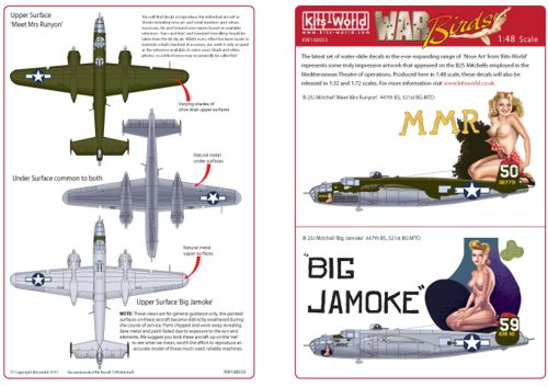 B25J Mitchell Nose Art ""MMR" and "Big Jamoke" kw148033