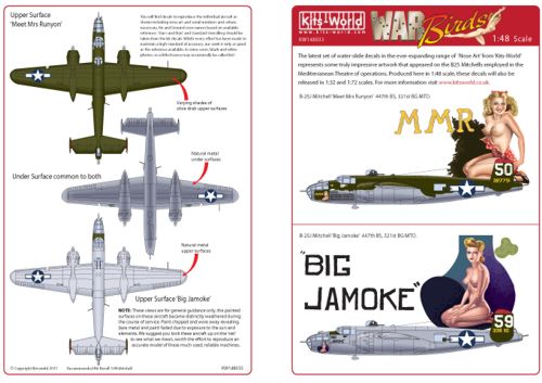 B25J Mitchell Nose Art ""MMR" and "Big Jamoke"  kw148033