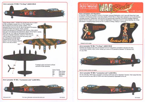 Avro Lancasters of No9 Squadron  kw148038