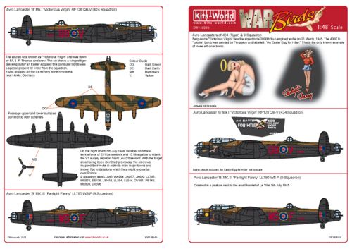 Avro Lancasters of No424 (Tiger) and No9 Squadron  kw148040