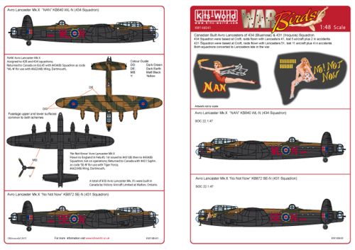 Avro Lancasters of No434 (Bluenose) and No431 (Iroquois) Squadron  kw148041