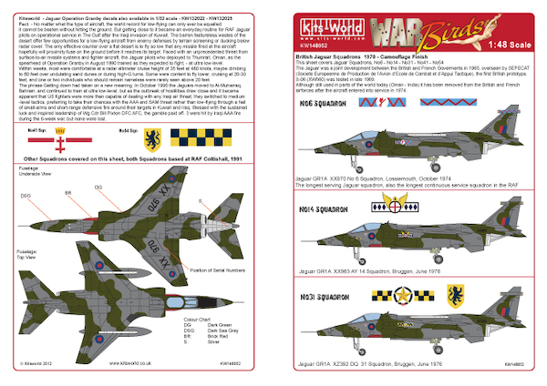 Jaguar GR1 squadrons 1970 - Camouflage  kw148052