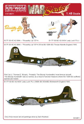 B17F Flying fortress "Piccadilly Lily", Lady Luck") kw148071