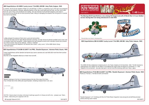 Boeing B29 Superfortress "Lucky 'leven" and F13A "Double Exposure" kw148075