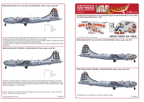 Boeing B29 Superfortress "Ace in Whole" and  "Fire Ball"  kw148076
