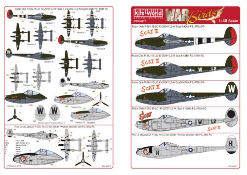 Lockheed P38J-15 Lightnings  KW148077