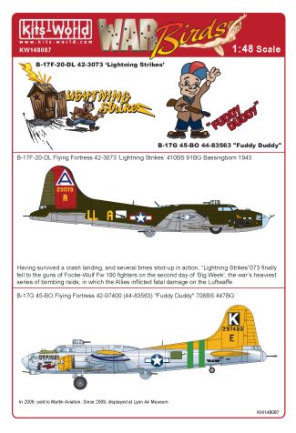 Boeing B17F/G Flying Fortress ('Lightning Strikes' , 'Fuddy Duddy') KW148087