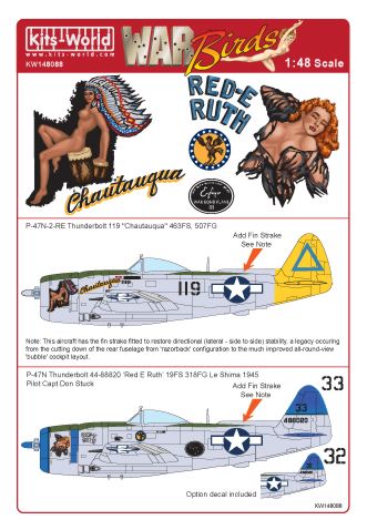 Republic P47N-2-RE Thunderbolt ('Chatauqua' , 'Red E Ruth') KW148088