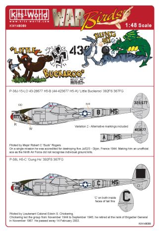 Lockheed P38J-15-LO Lightning ('Little Buckaroo', 'Gung Ho') KW148089