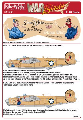 Consolidated B24D Liberator (343 BS 98 BG - CO 41-11913/42-40364 'Snow White and the Seven Dwarfs' ' - versions I & II ')  kw148121