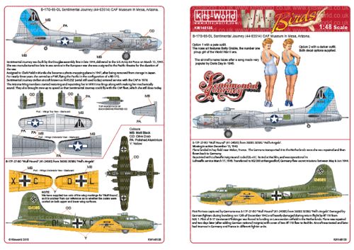 Boeing B17F/G Flying Fortress Boeing B17F/G Flying Fortress "Sentimental Journey" & Wulfe Hound  kw148135