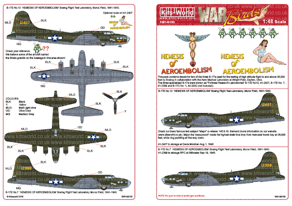 B17E Flying Fortress Testplanes kw148150