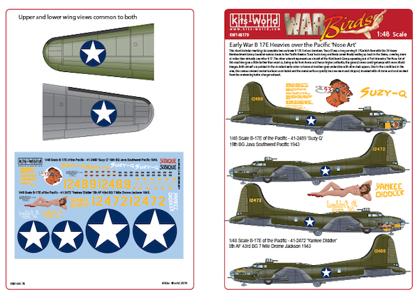 Early war B17E Heavies over the Pacific 'Nose Art" kw148179