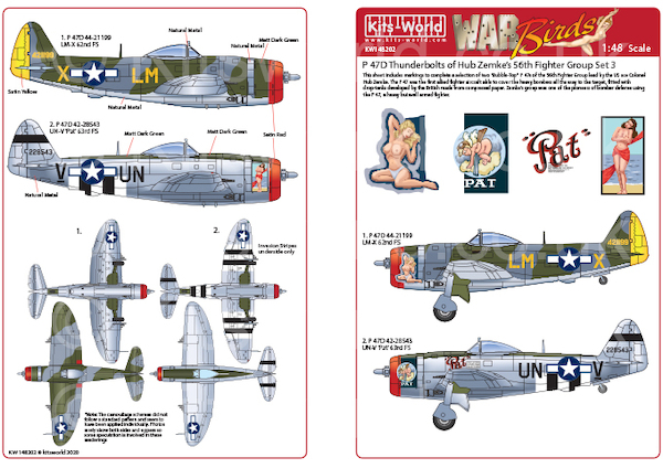 P47C/D Thunderbolt's of Hub Zzemke's 56th Fighter Group set 3 kw148202