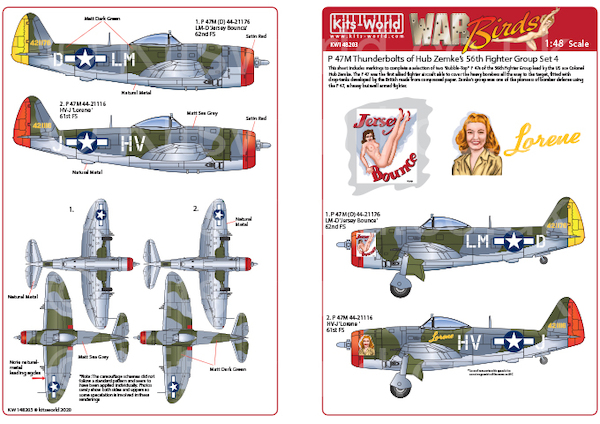 P47C/D Thunderbolt's of Hub Zzemke's 56th Fighter Group set 4  kw148203