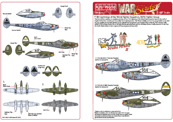 P38J Lightnings of the 392FS, 367FG  kw148214