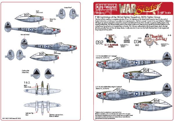 P38J Lightnings of the 392FS, 367FG  kw148215