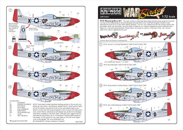 P51D Mustang nose art "334FS, 4FG kw172001