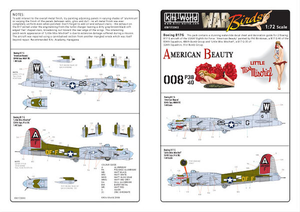 B17G Flying Fortress "American beauty- Little Miss Mischief"  KW172003