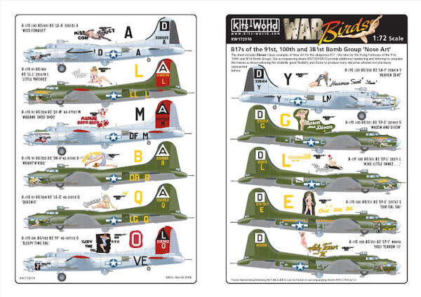 B17G Flying Fortress "91st and 100th BG Nose Art"  kw172010