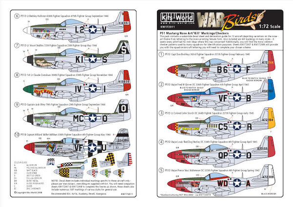 P51D Mustang nose art Selection 1 kw172011