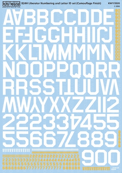 B24 Lettering and numbering sheet kw172020