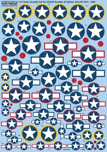 USAAF Cocarde / Stars & bars set  kw172021