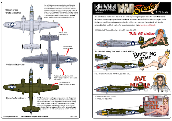 North American B25J Mitchell (447th BS, 321st BG, 489BS, 340BG) kw172024