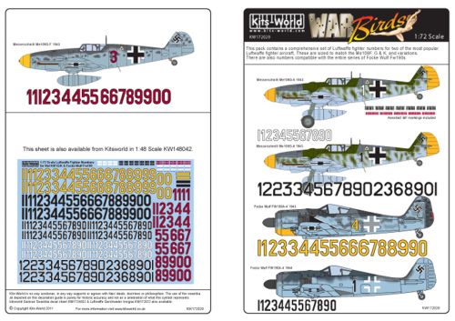 Luftwaffe Fighter Identification Numbers  kw172029
