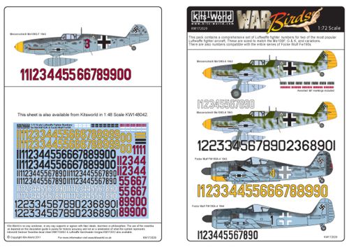 Luftwaffe Fighter Identification Numbers kw172029