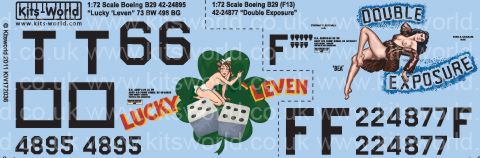 Boeing B29 Superfortress "Lucky leven" 73BW, 498BG, "F13A Double exposure" 3PRS)  kw172036