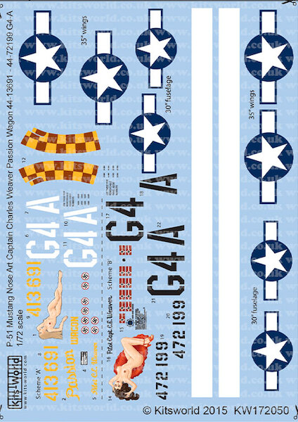P51D Mustang Nose Art (Capt Weaver 362FS, 357FG) kw172050