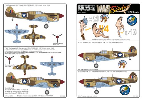 Curtiss P-40's Painted by Cpl Joseph E. Pumphrey (2x)  kw172060