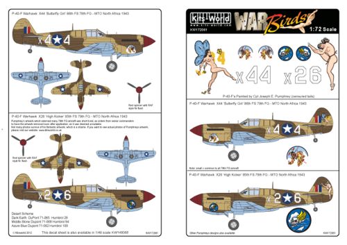 Curtiss P-40's Painted by Cpl Joseph E. Pumphrey (2x)  kw172061